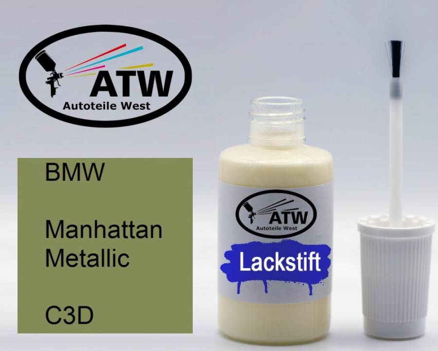 BMW, Manhattan Metallic, C3D: 20ml Lackstift, von ATW Autoteile West.